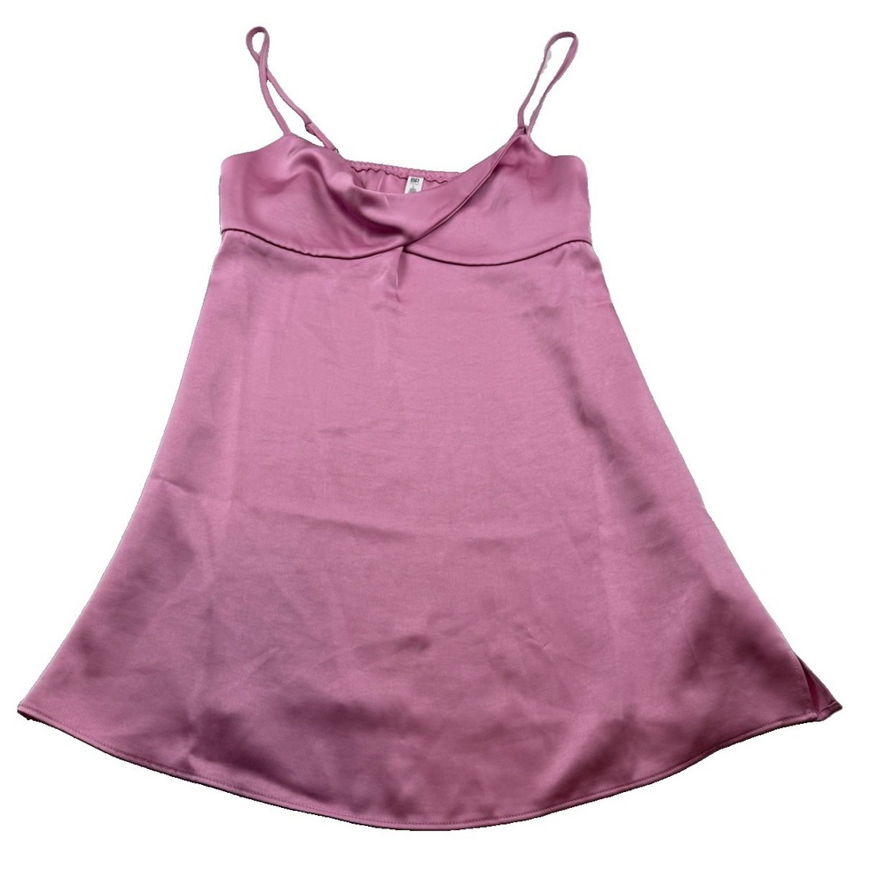 BP Twist Front Satin Mini Slip Dress Size L NWT Pink